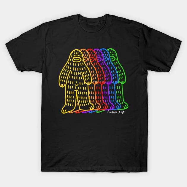 Rainbow Frank T-Shirt by FrankApe